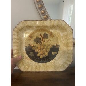 Ceramica‎ Due Torri Italian Grape Platter Fruits of Tuscany Serving Tray Italy